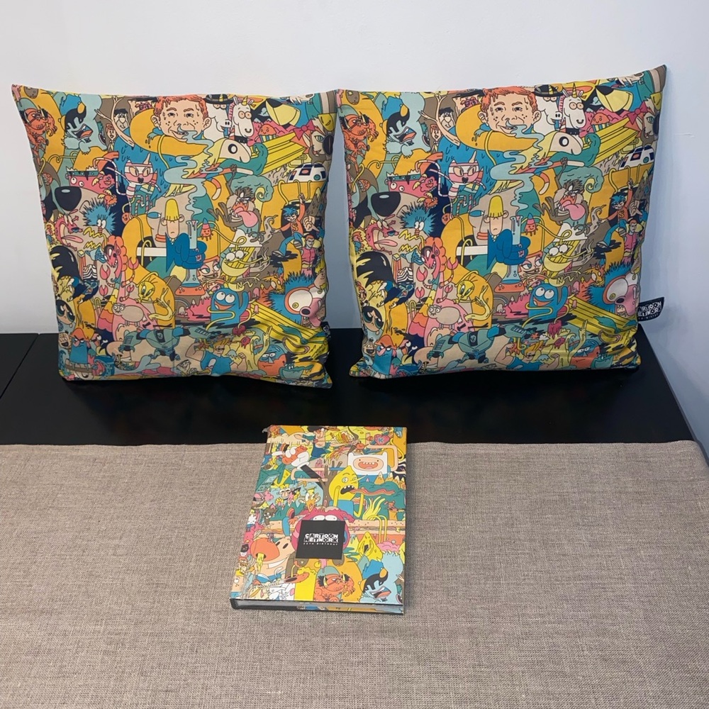 Colorful Cartoon Print Throw Pillows